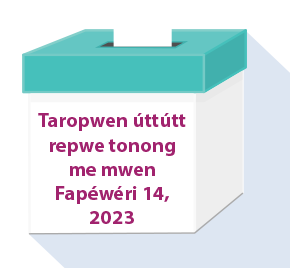 Taropwen úttútt repwe tonong me mwen Fapéwéri 14, 2023